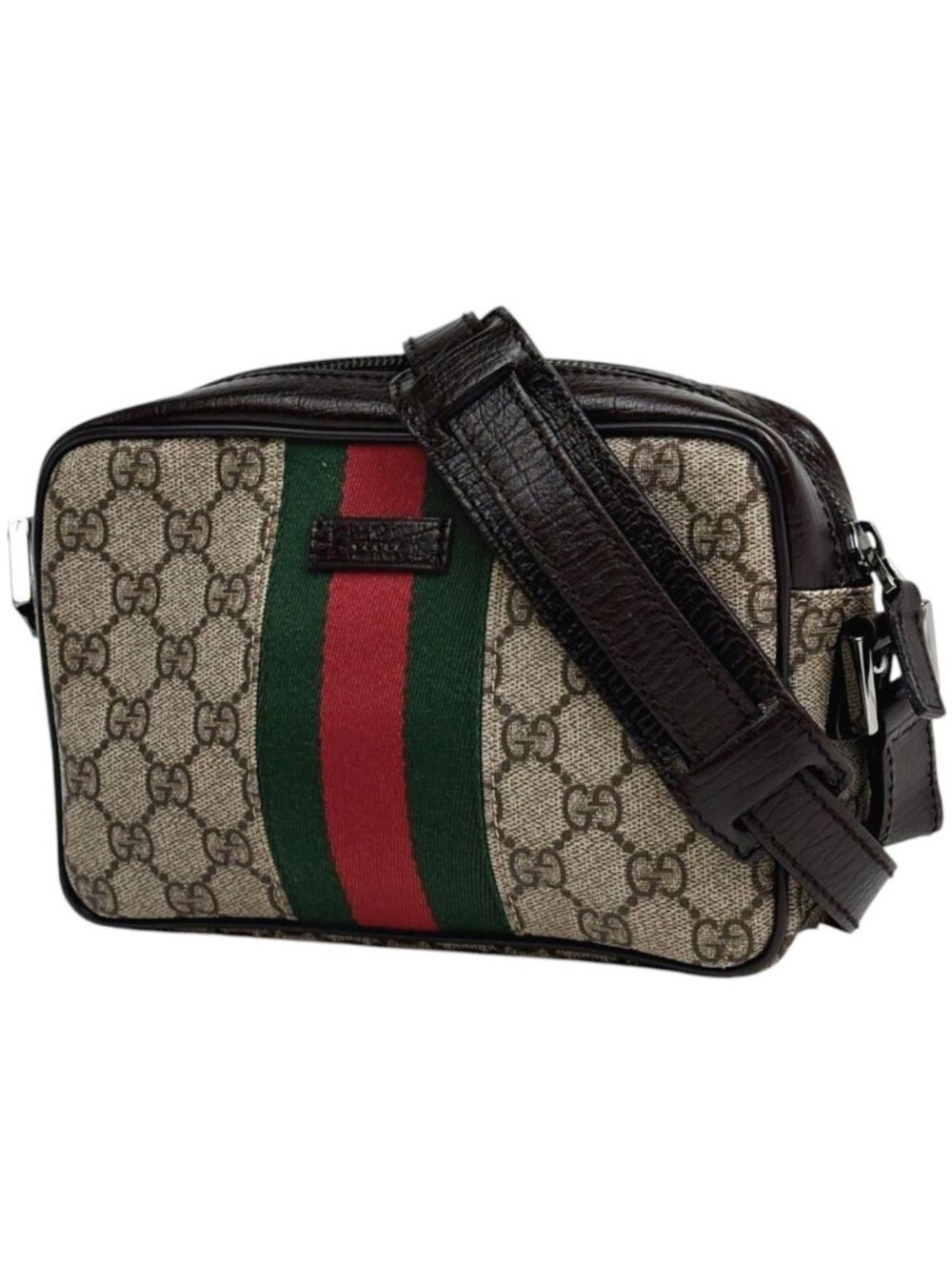 Gucci Shoulder Bag GG Pattern Sherry Line Brown